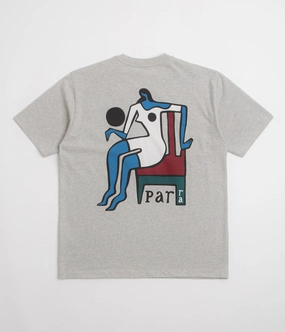 by Parra Chair Baller T-Shirt - Heather Grey Thermoregulating Technology ethnic hem