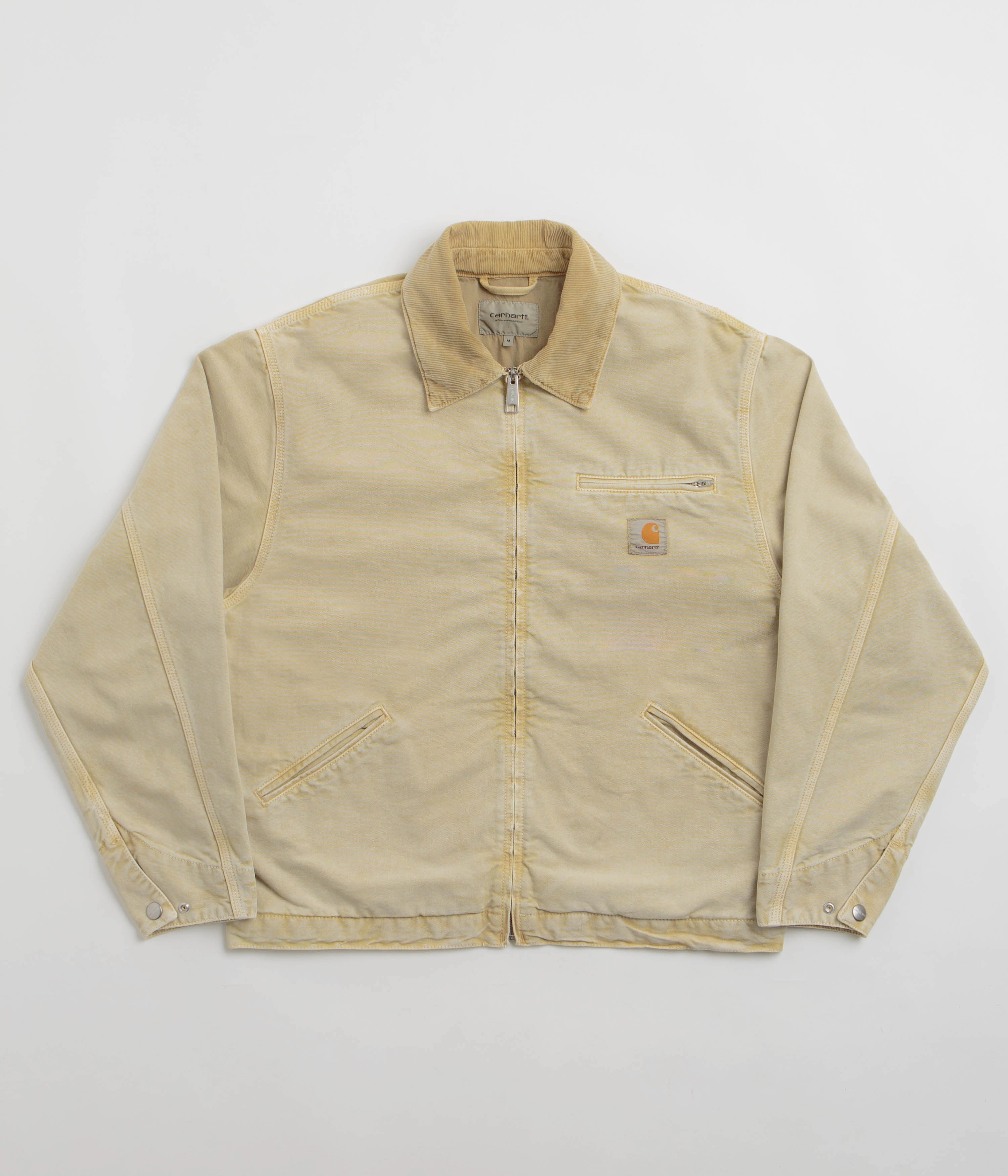 Carhartt OG Detroit Jacket - Dusty Hamilton Brown / Dusty Hamilton Brown Chalk Wash sunny Ornamental
