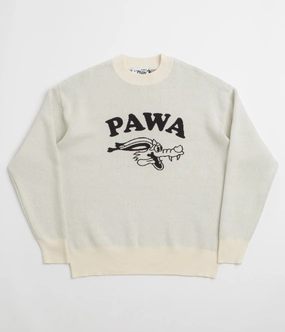 Pawa Speed Sports Doggo Knit Sweatshirt - Cream Classic Chic Chic Comfort