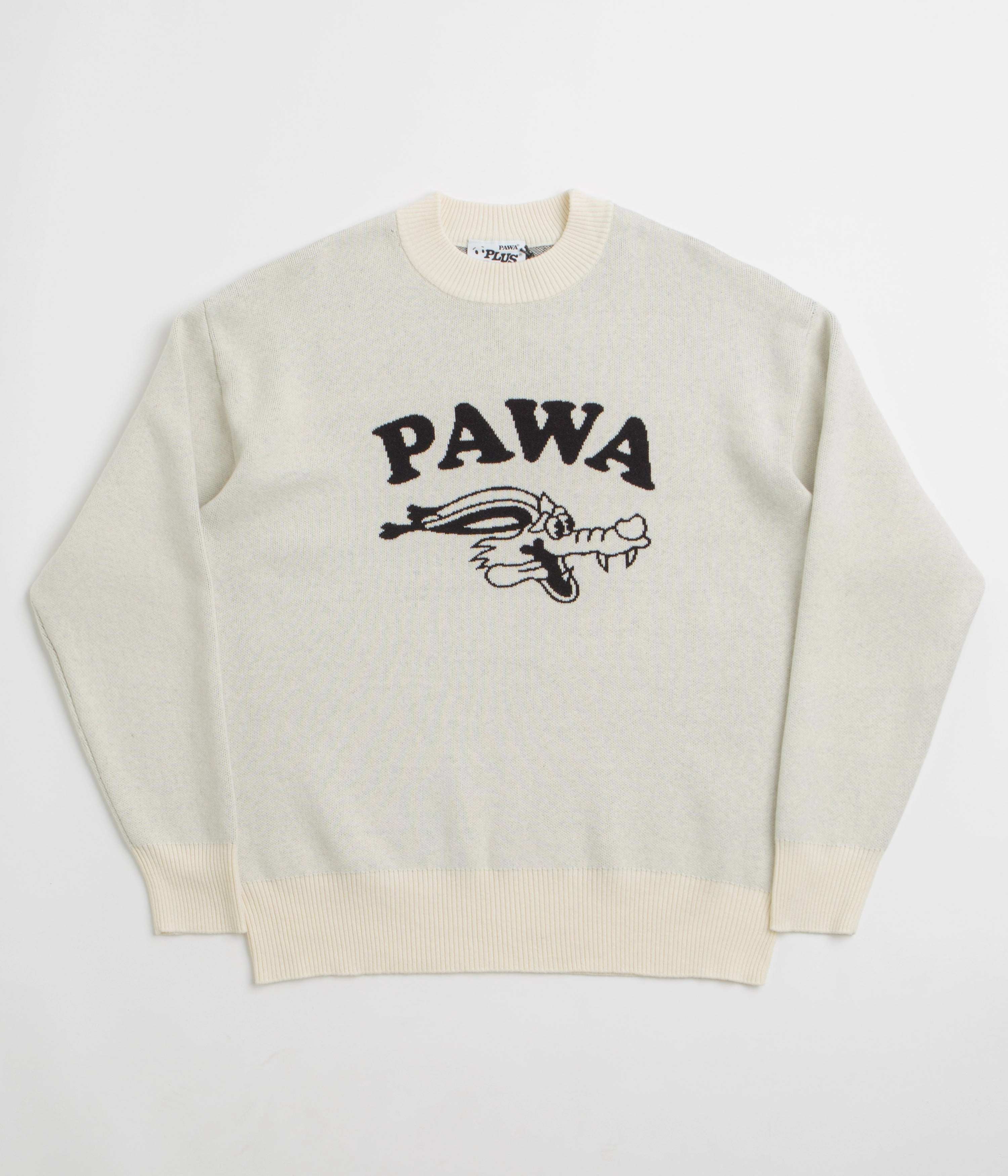 Pawa Speed Sports Doggo Knit Sweatshirt - Cream Classic Chic Chic Comfort
