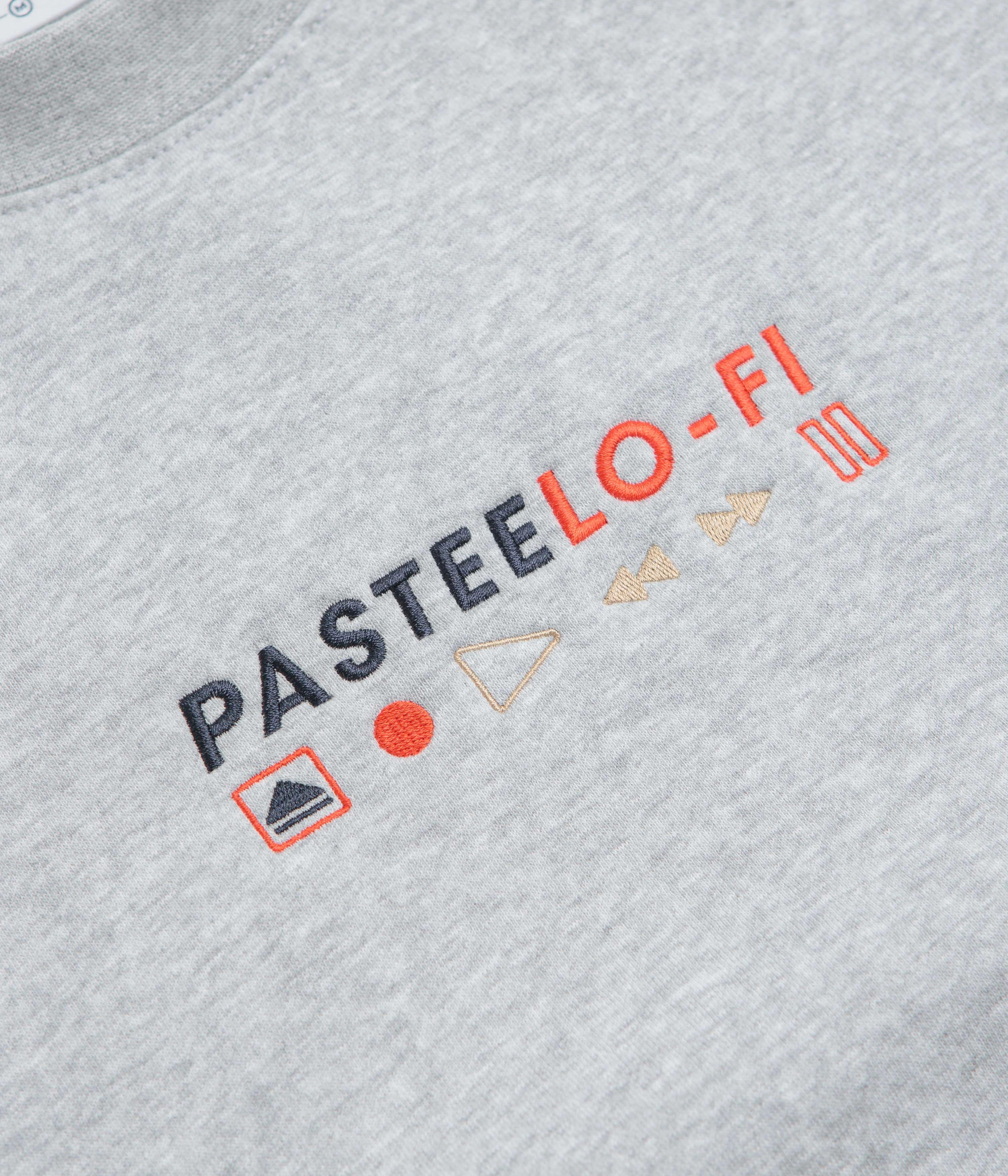 Pasteelo Lo-Fi Crewneck Sweatshirt - Heather Grey watch accents right for hot weather