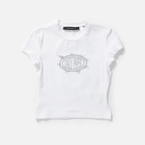 tiered Wmns Glow Cropped Short Sleeve T-Shirt