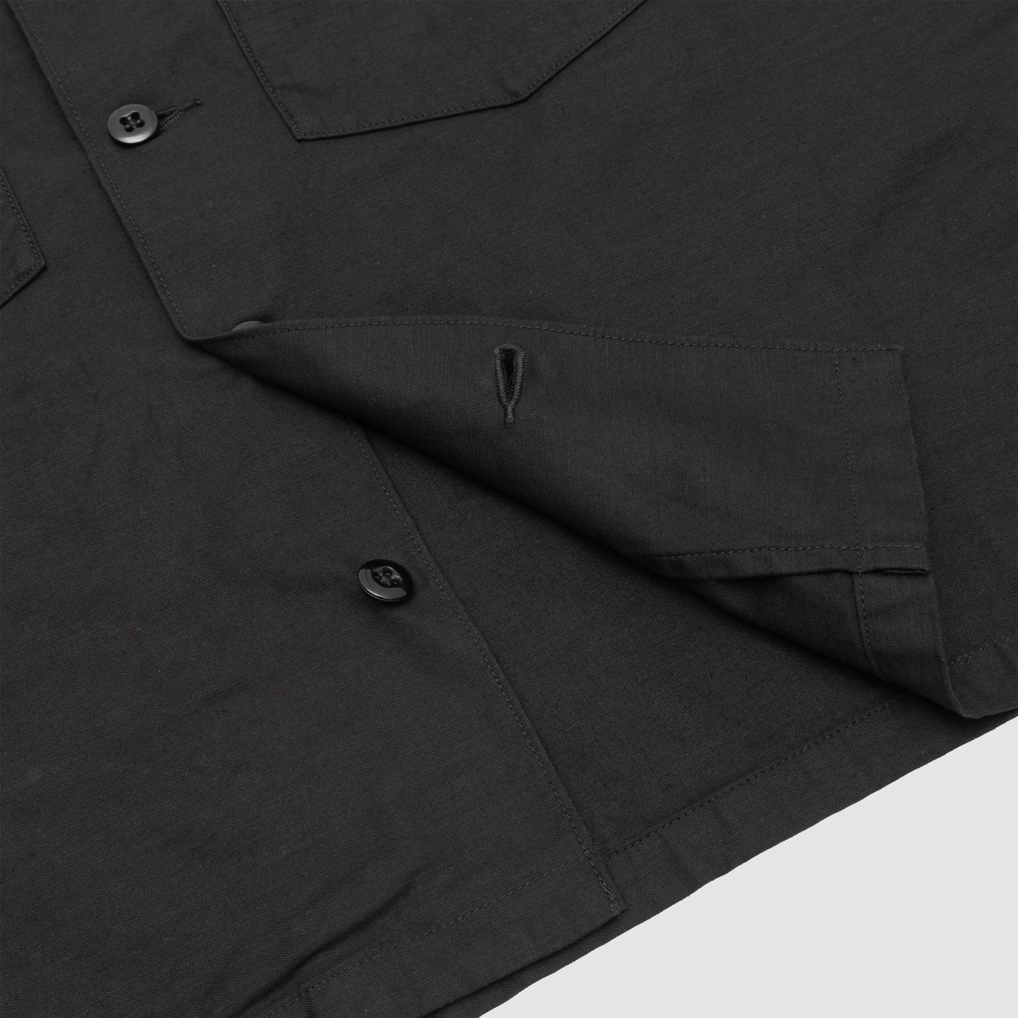 BACK SATEEN S/S FATIGUE SHIRT Sustainable Manufacturing Process Affordable Fashion