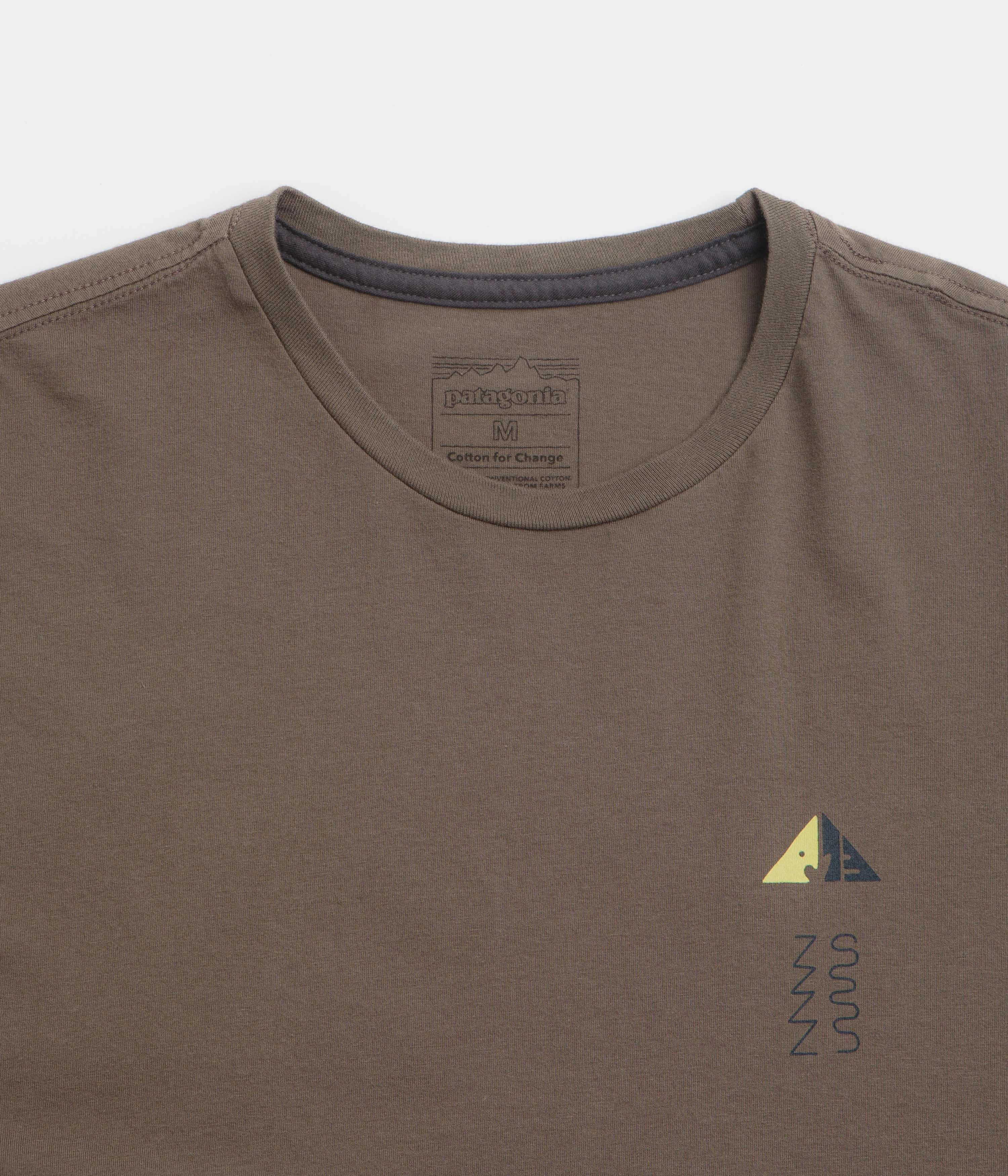 Zip-up Patagonia Driftways Organic T-Shirt - Marlow Brown