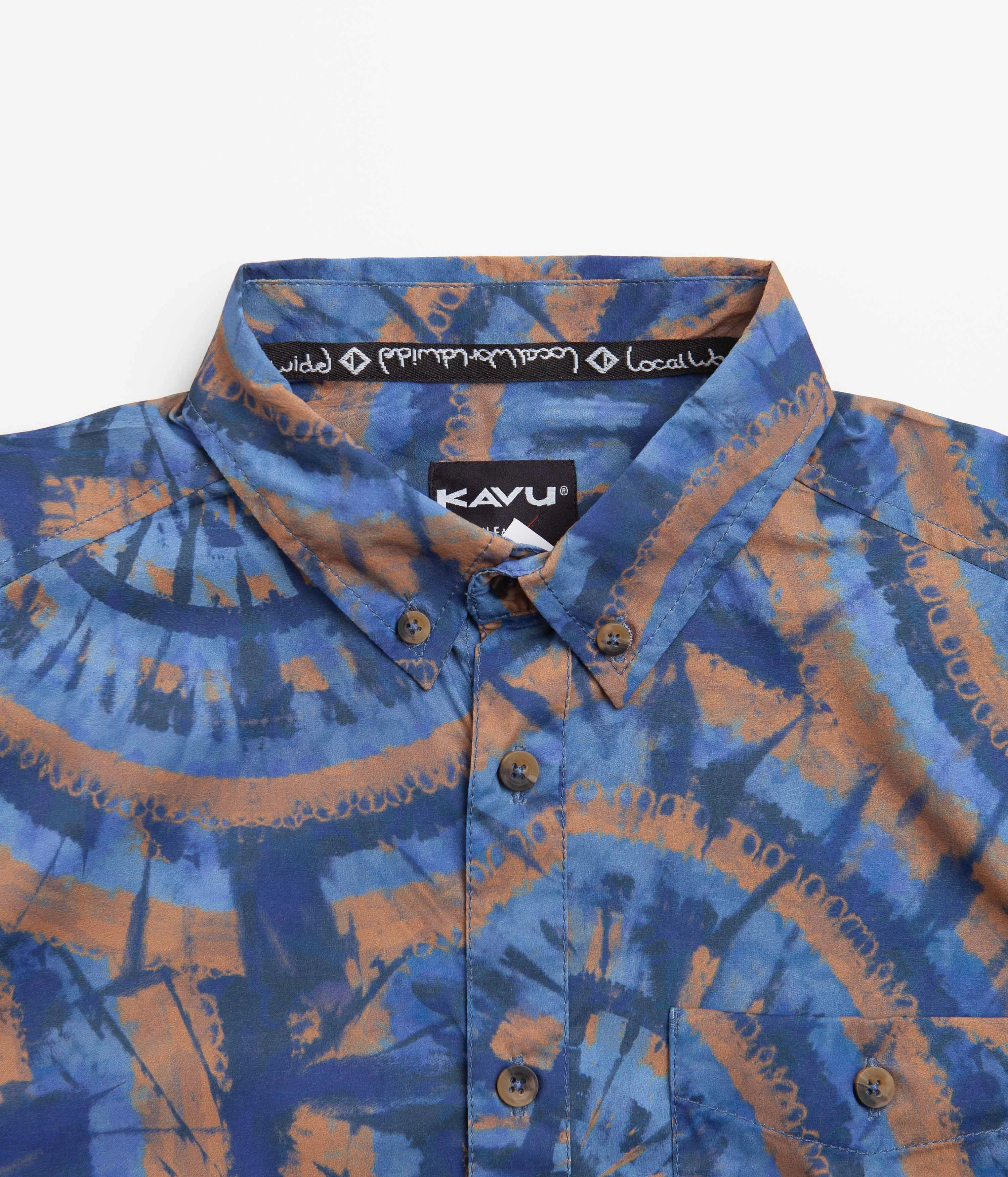 Kavu River Wrangler Short Sleeve Shirt - Circle Tie Dye All-Occasion Wear