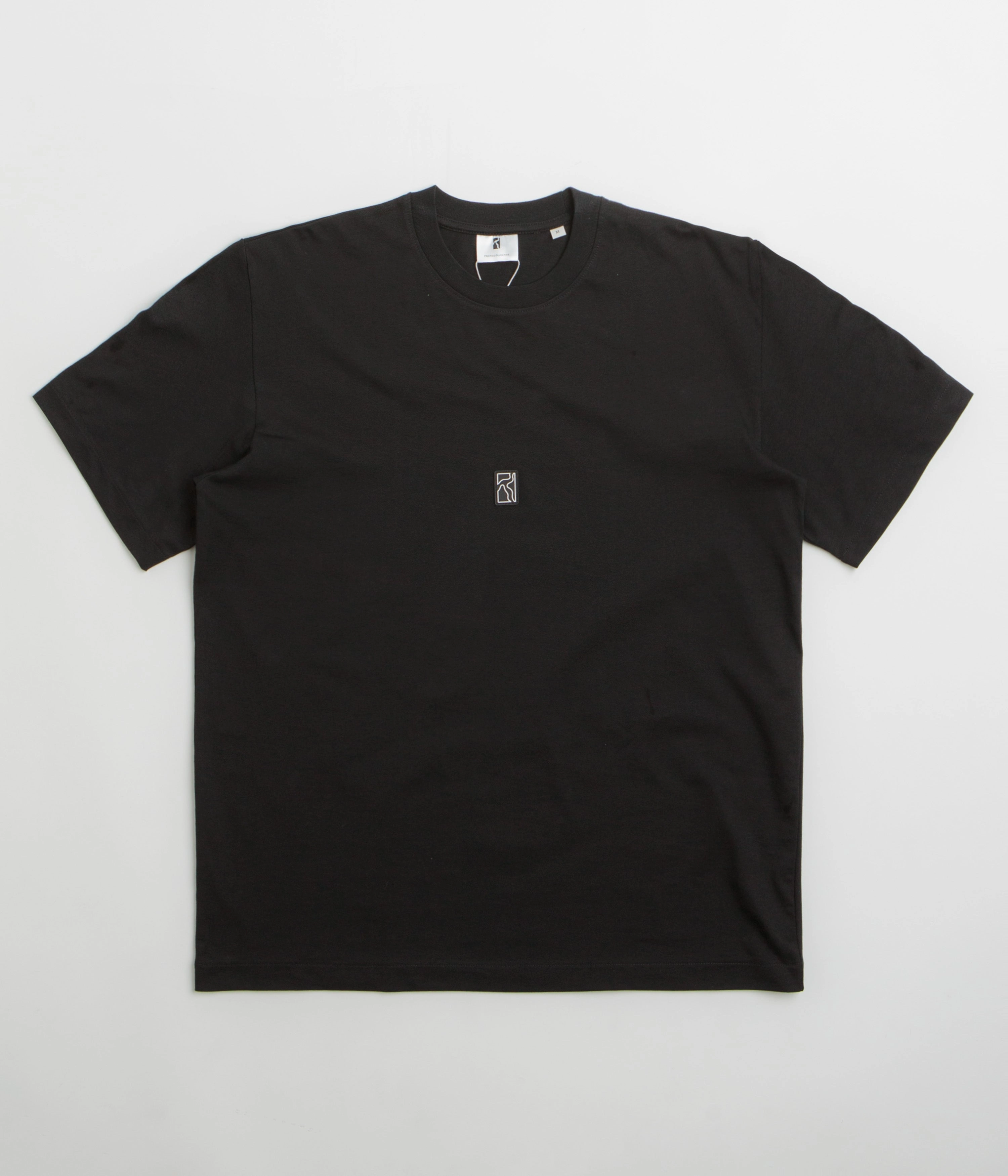Breathable Mesh Panels Poetic Collective Rubber Patch T-Shirt - Black