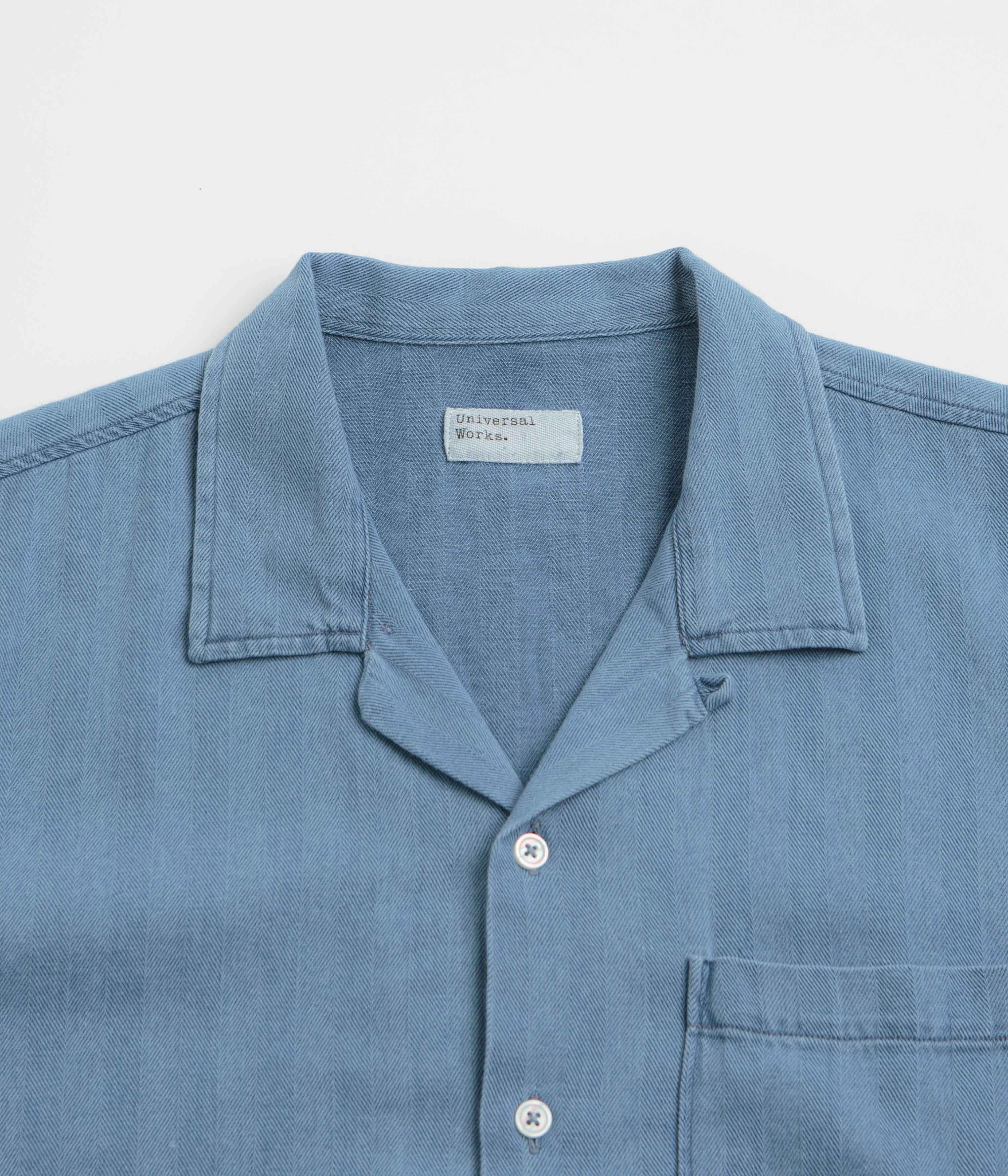 Timeless elegance Universal Works Road Shirt - Washed Indigo / Herringbone