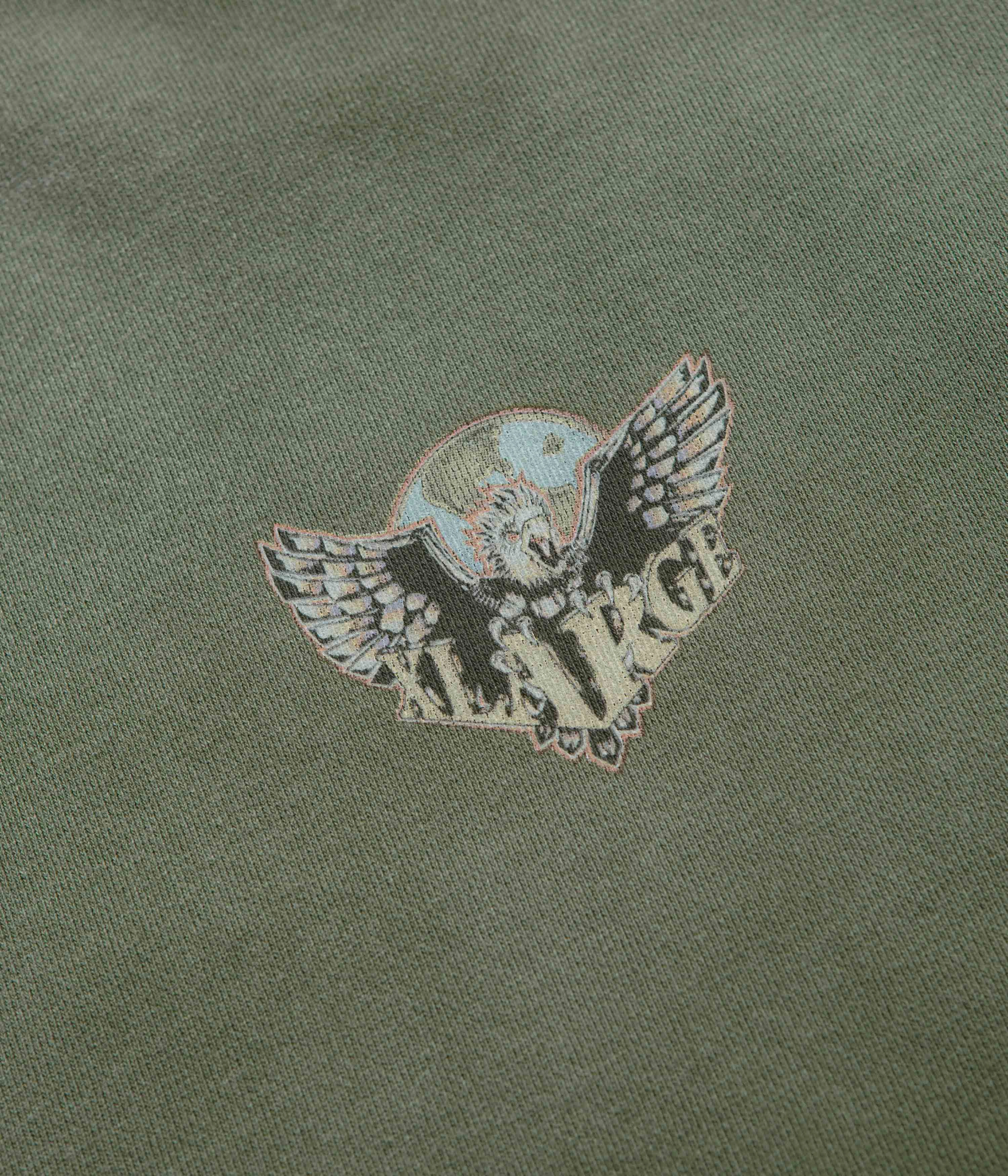 XLarge Eagle Wings To The World Crewneck Sweatshirt - Olive product geometric precision