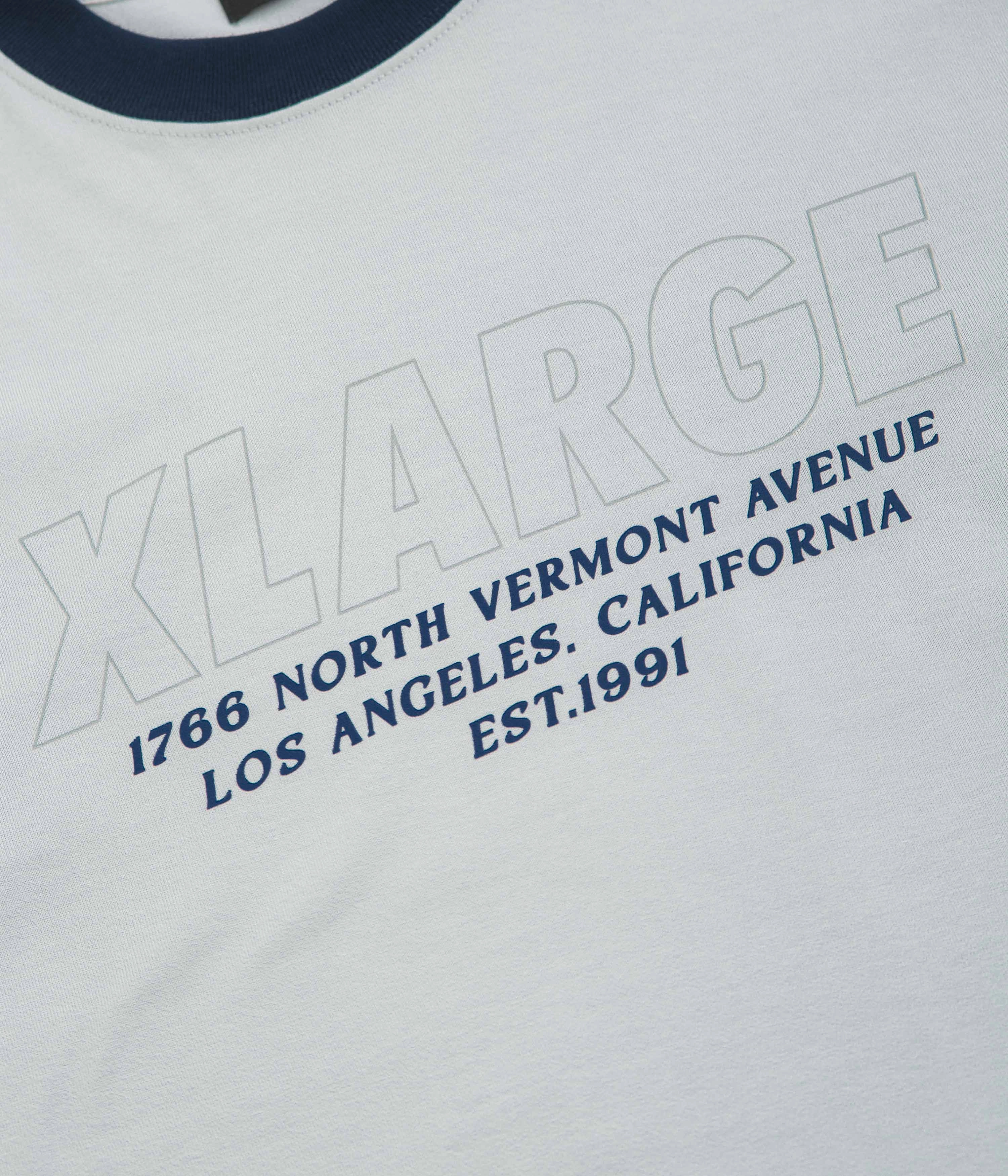 wrap waist solo event XLarge Store Address Ringer T-Shirt - Grey