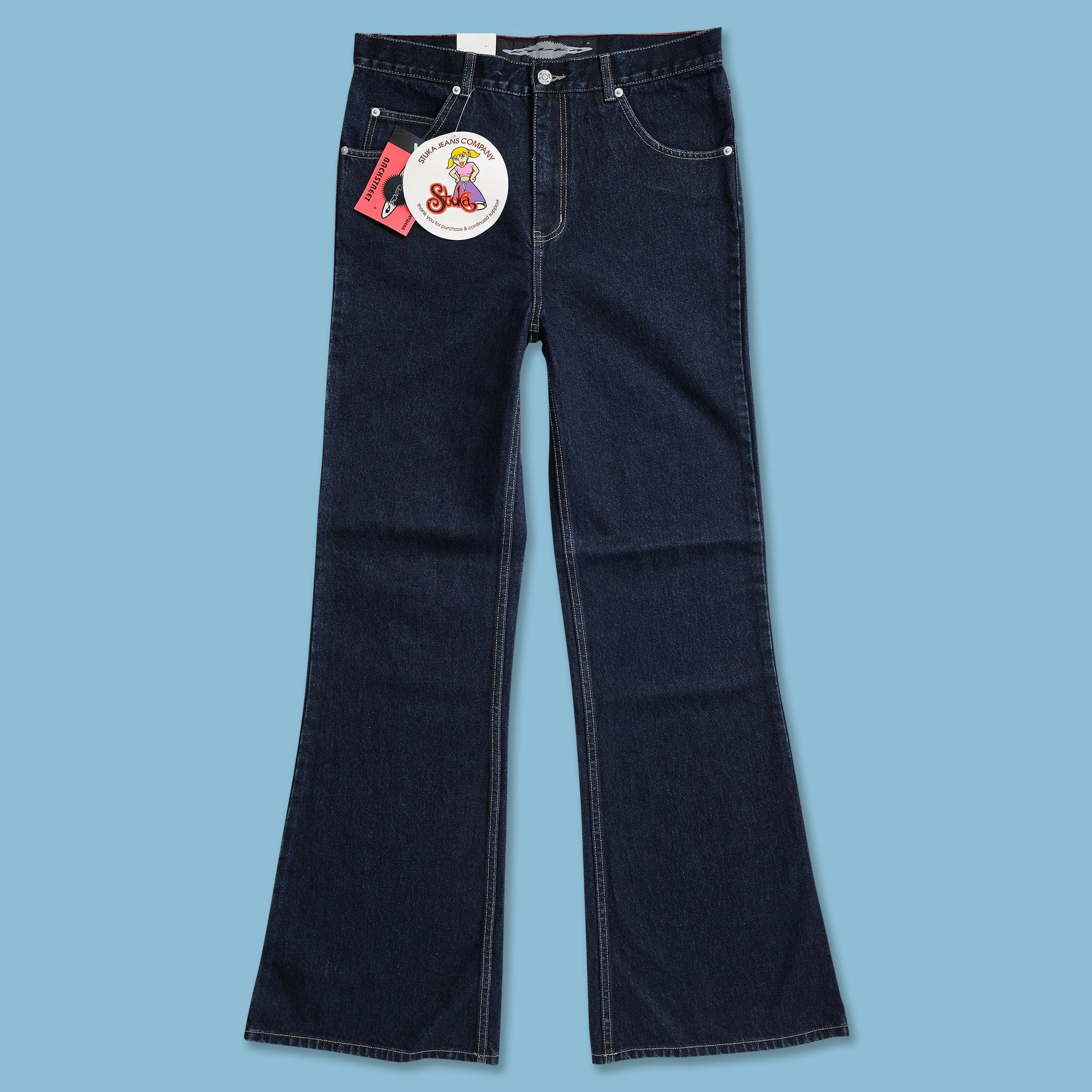 Y2K Bootcut Denim Pants 34x34 Flexible Durability