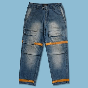 Y2K Cargo Baggy Pants 36x32 Stretch Flex