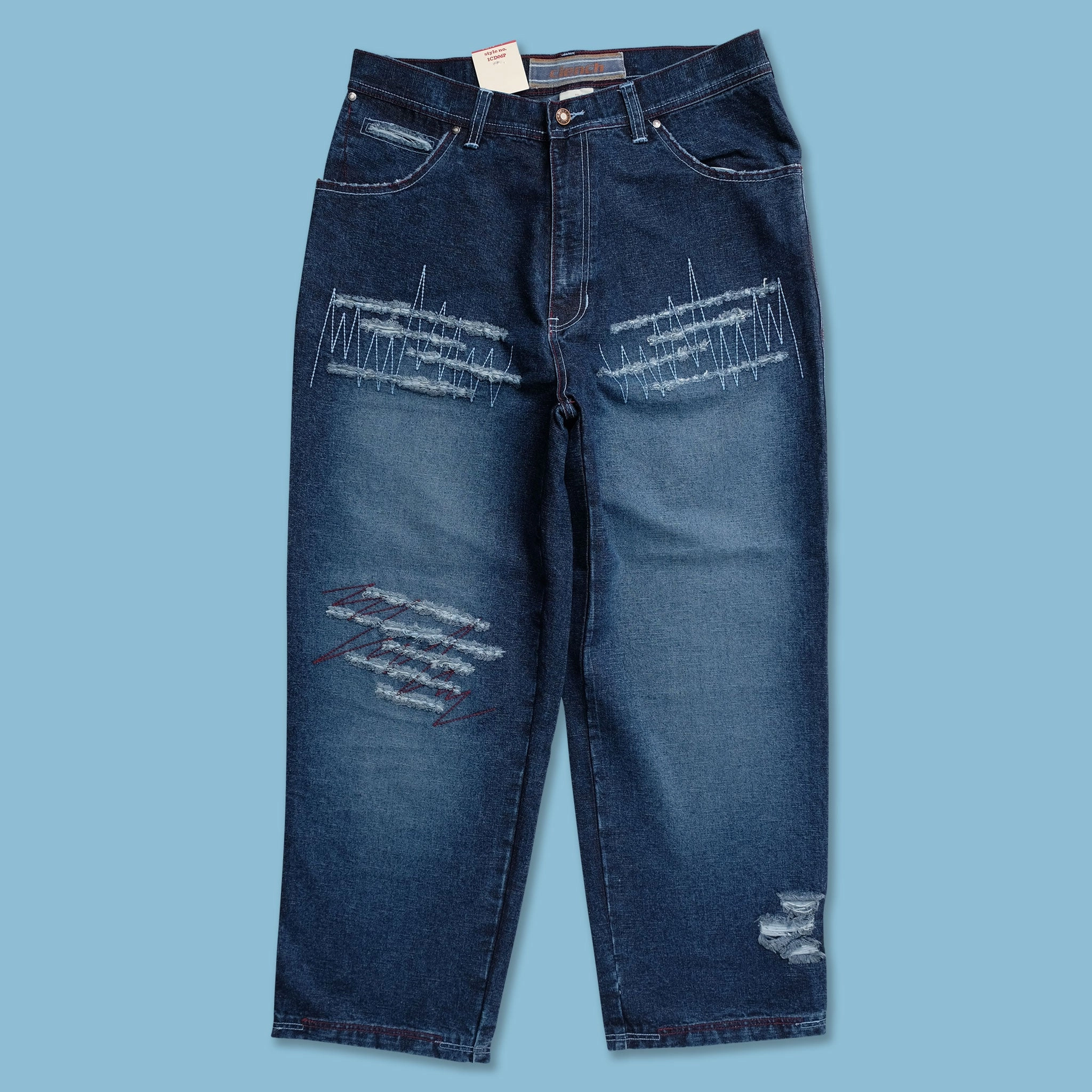 Soft Waistband Y2K Clench Baggy Pants 36x30