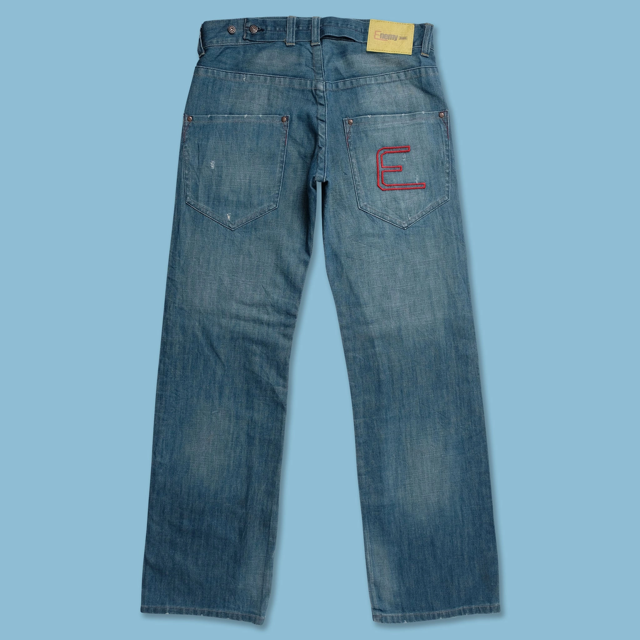 Side zipper Y2K Enemy Denim Pants 33x34