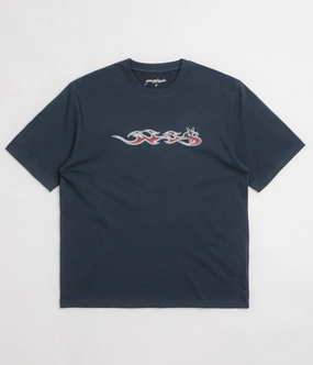 Yardsale Phantasy Flame T-Shirt - Navy museum