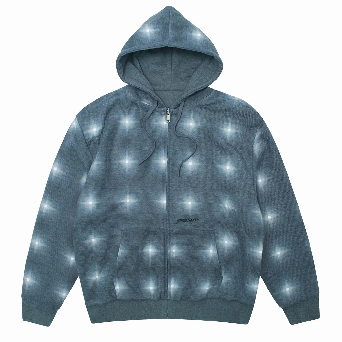 Yardsale Reversible Thermal Hoodie - Black / Charcoal Hyena like