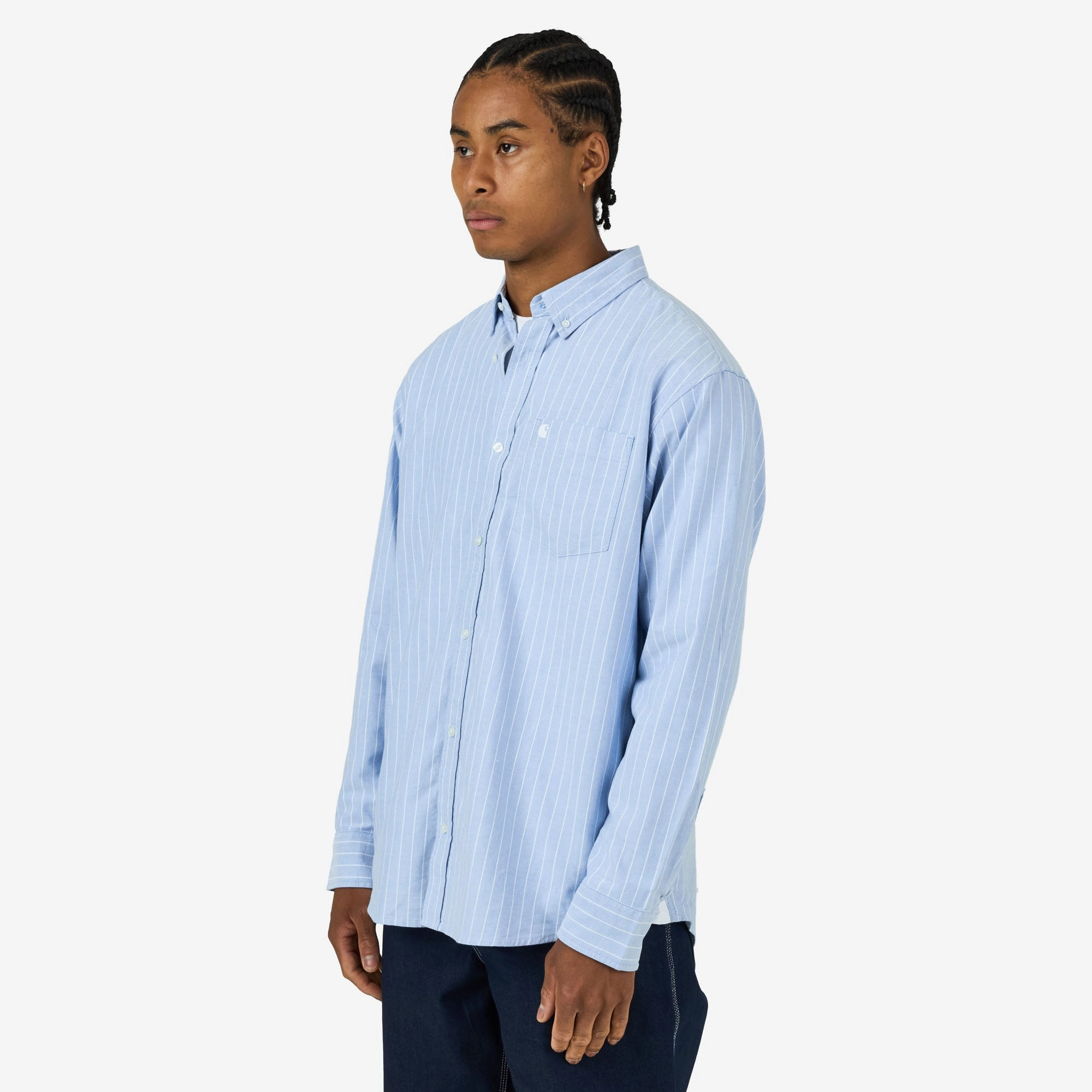 Carhartt WIP Longsleeve Cassel Shirt Bleach / White Non Chafe Seams