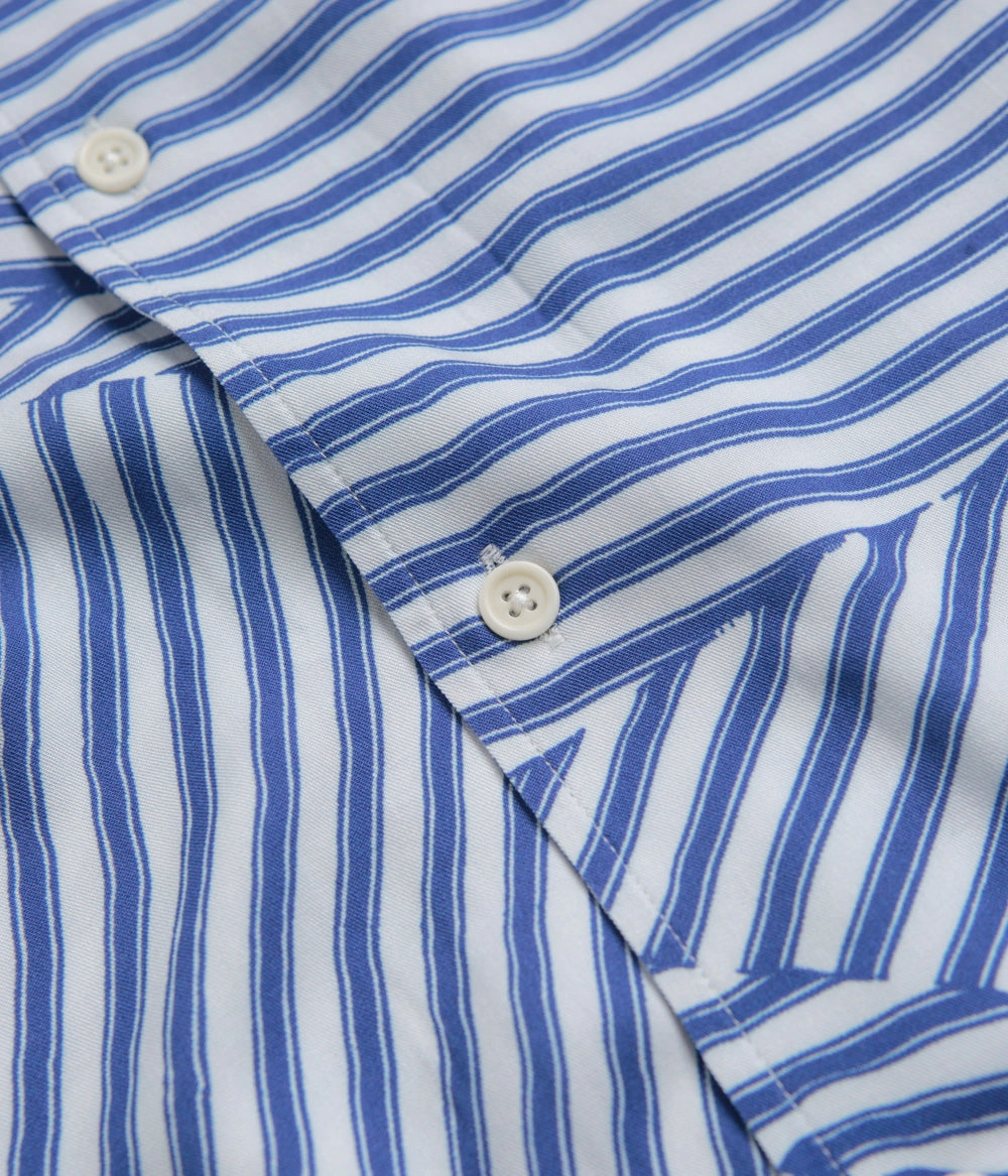YMC Malick Shirt - Blue / White Sporty Appeal quick dry