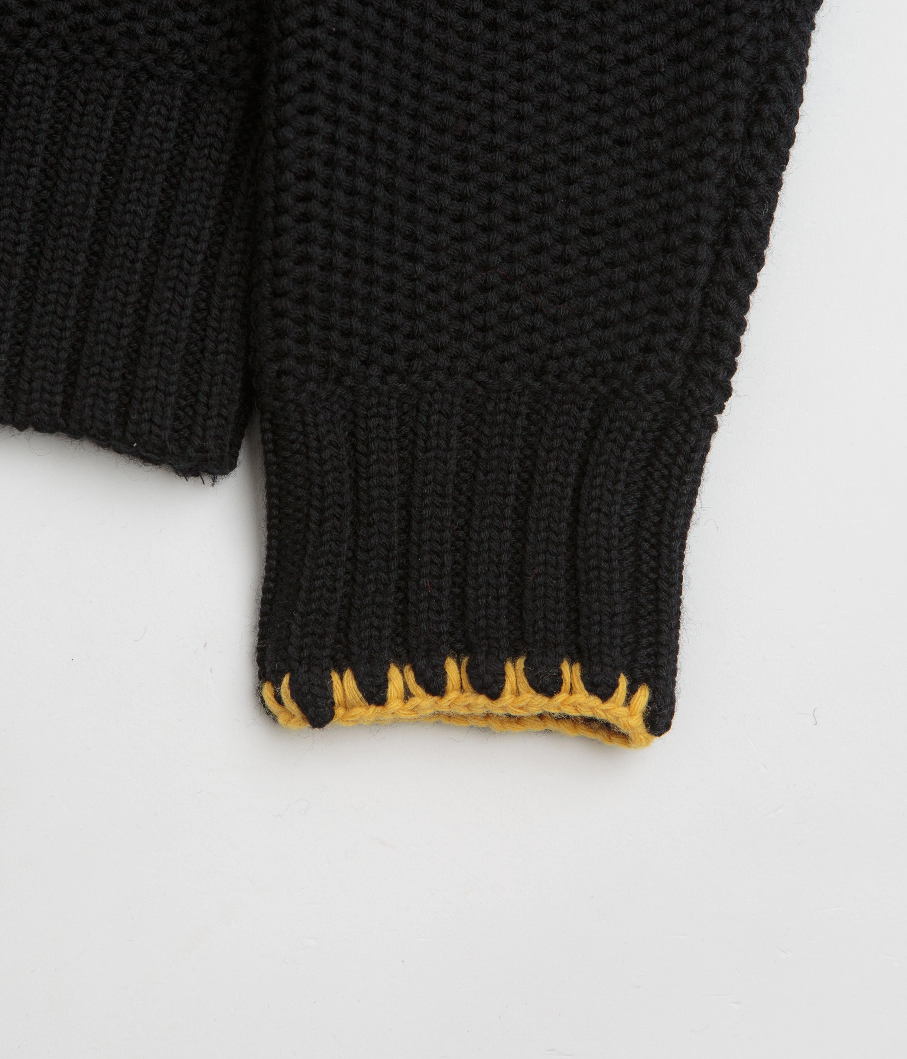 YMC Yips Knit Crewneck Sweatshirt - Black Cozy Hoodie Wear Cold Layer