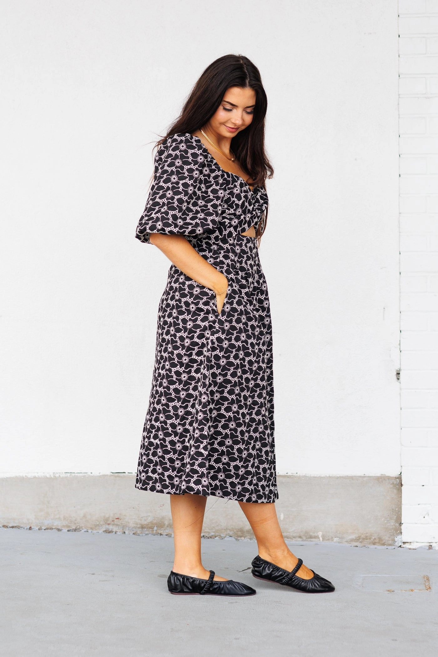 ANNA MIDI DRESS Floating Shape