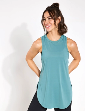 Wide Armholes Zela Tank Top - Teal