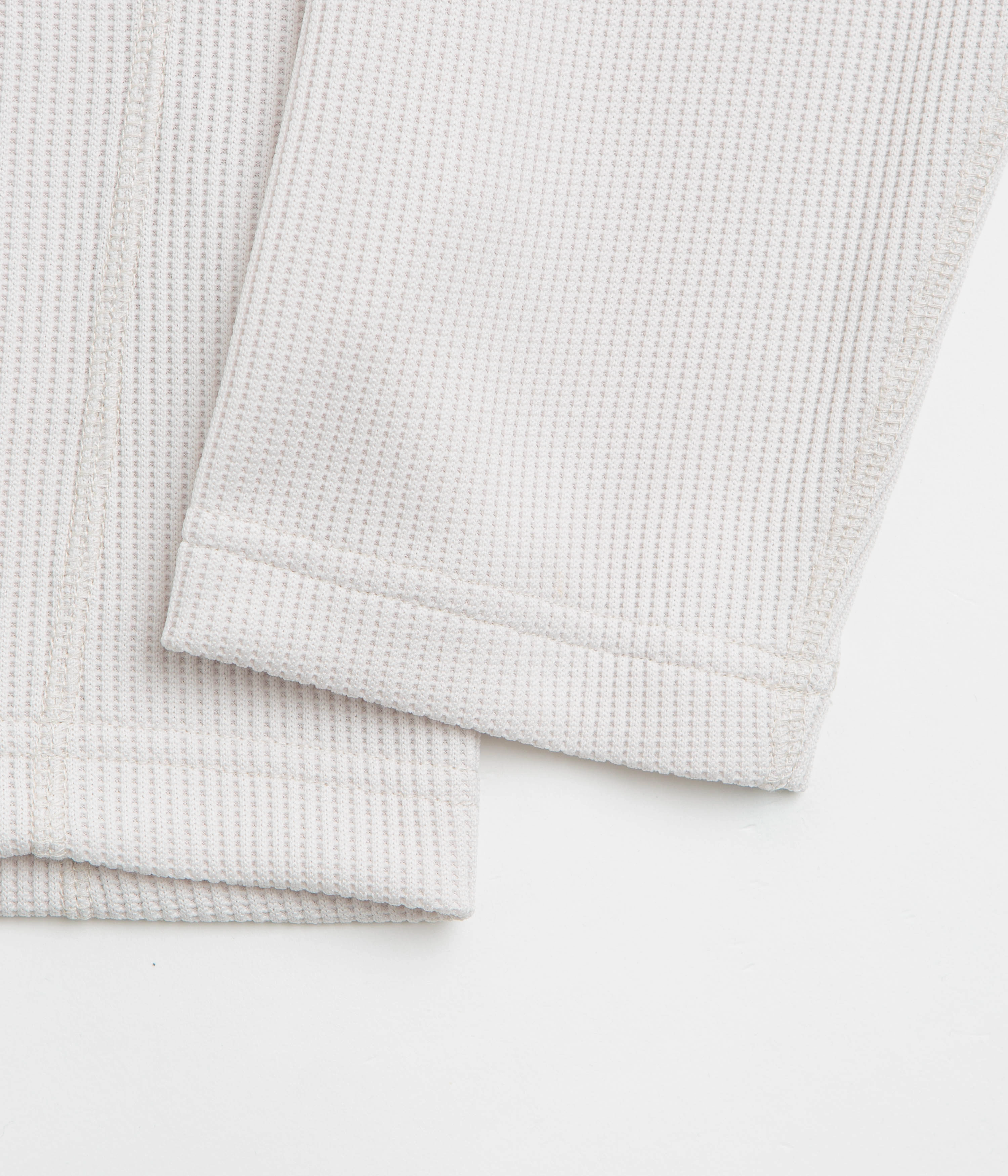 Snow Peak Dry Thermal Long Sleeve T-Shirt - Off White Coffee Shop Three Thread Overlock Stitching