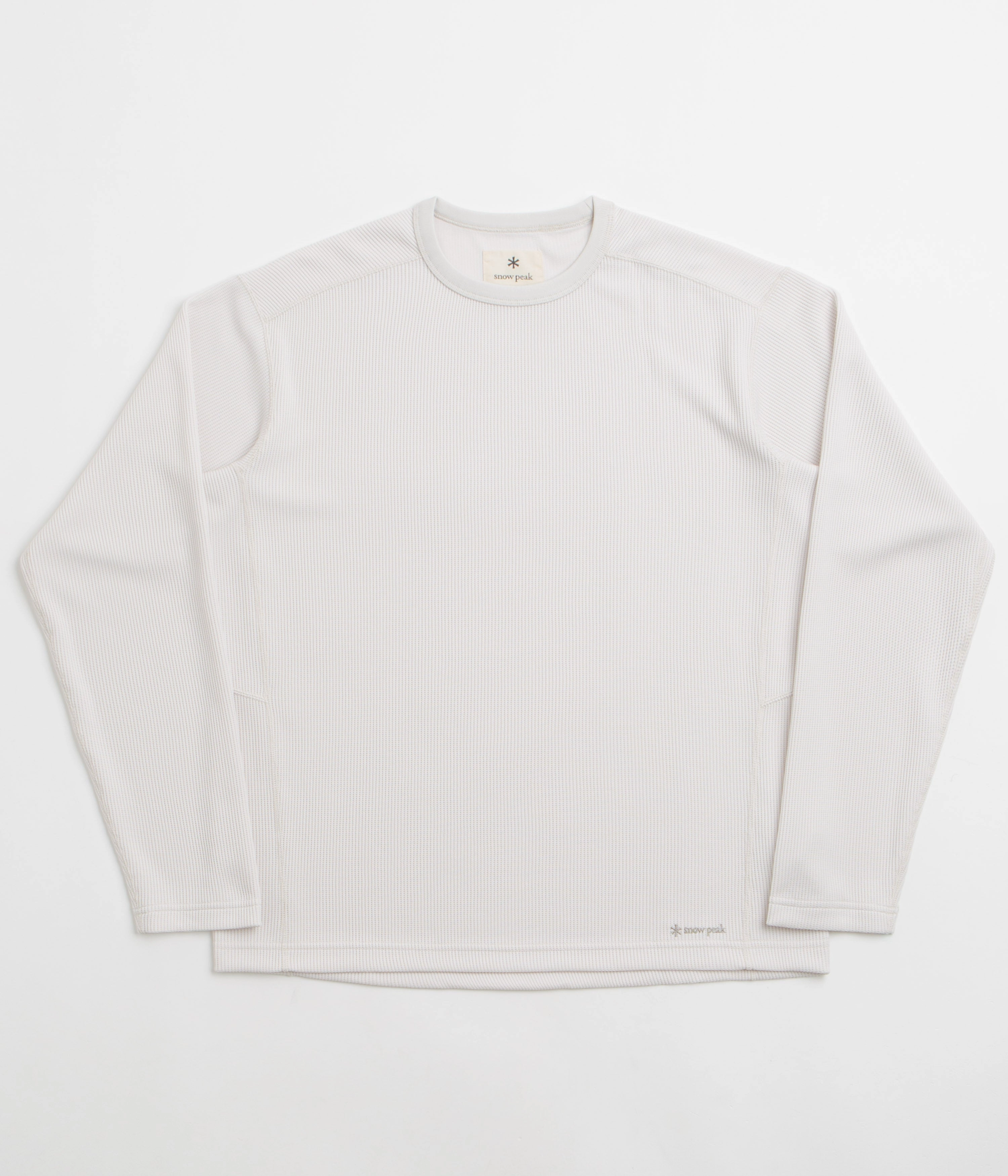 Snow Peak Dry Thermal Long Sleeve T-Shirt - Off White Meeting Minimalist Design