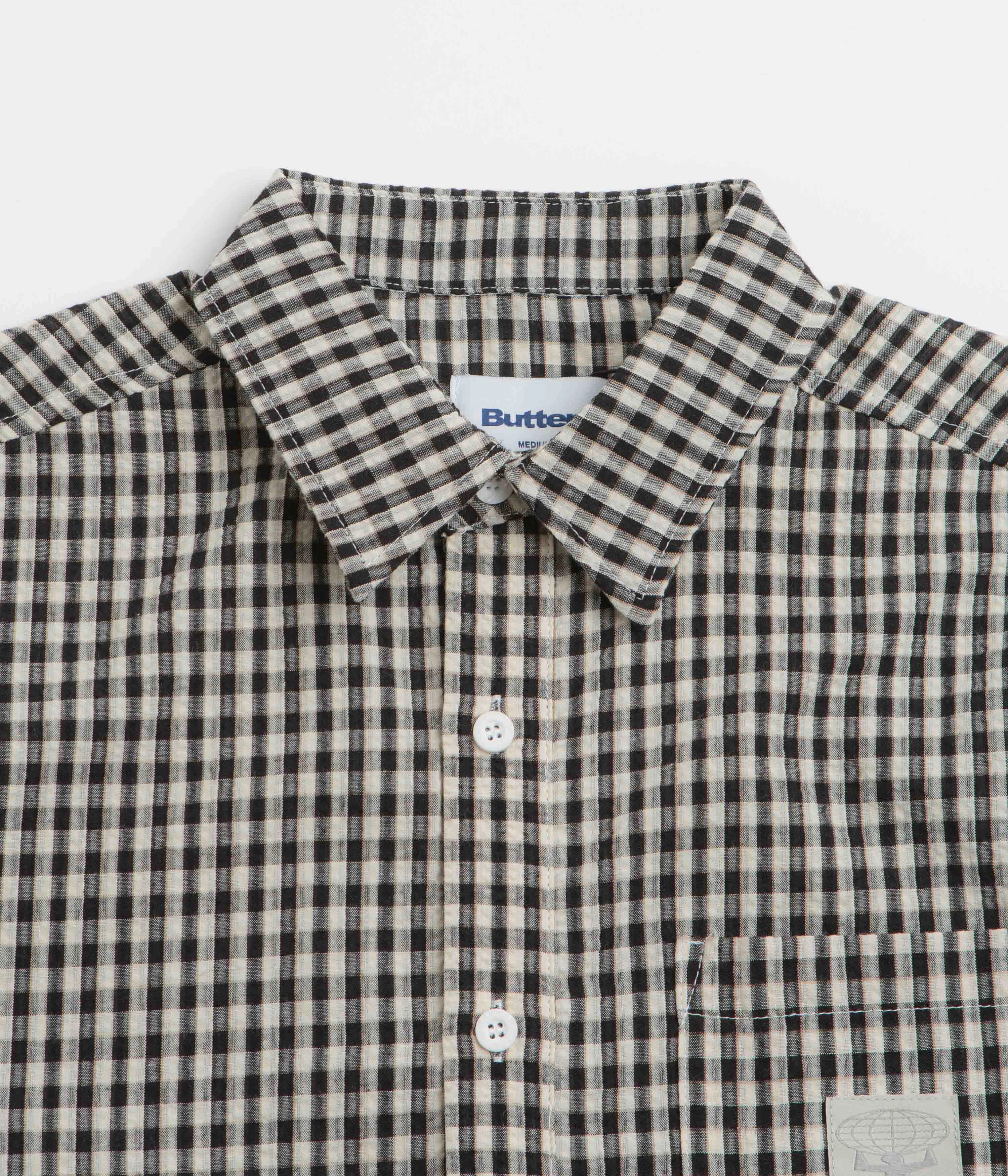 Butter Goods Equipment Short Sleeve Shirt - Black Ventilated Back Sustainable Material